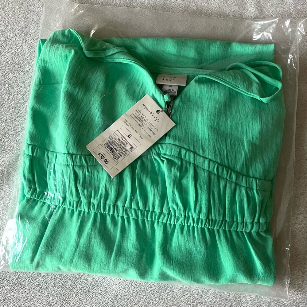 A New Day Flowy Midi Dress With Straps 
Size S - Green (ocean green mint)